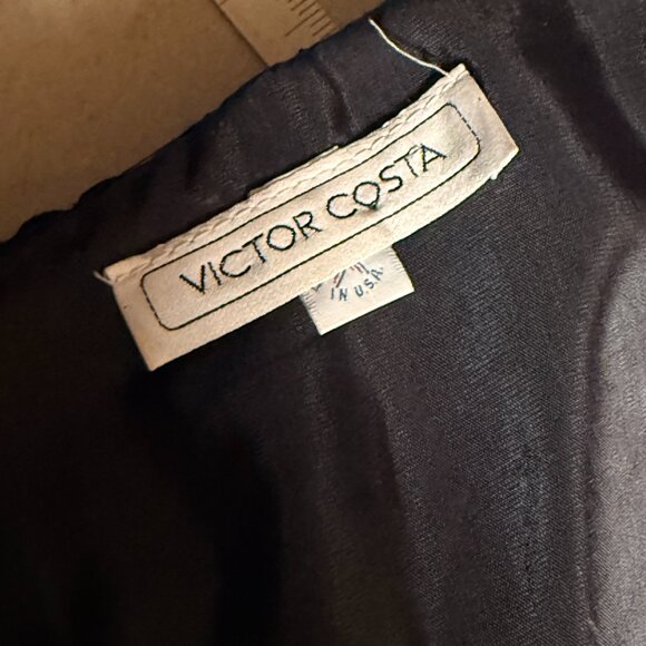 Victor Costa Vintage RARE Strapless / Halter Convertible Dress –Ribbon Rosette - Picture 9 of 15